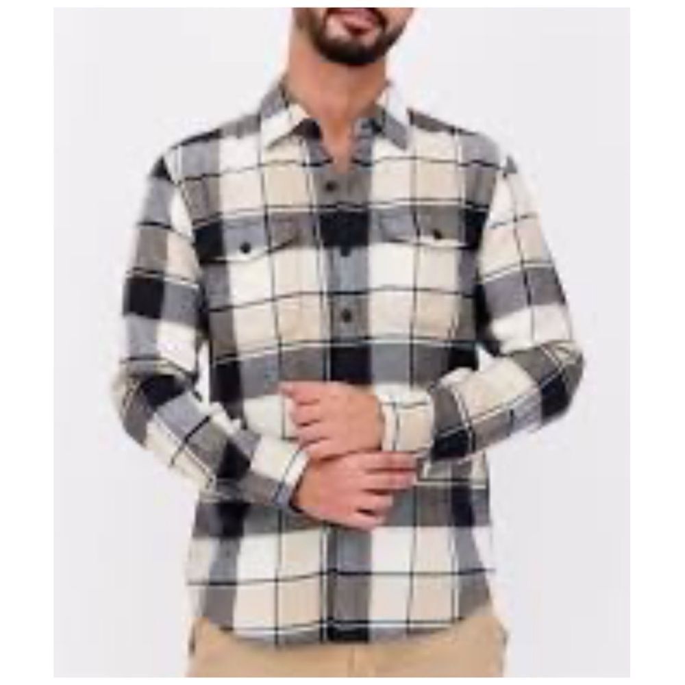American Eagle Men’s L Super Soft Plaid Flannel Shirt NWT - Picture 7 of 9